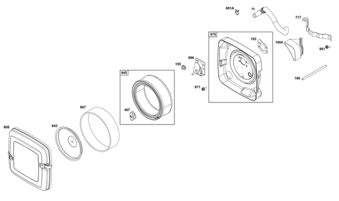 Air Cleaner Group Diagram and Parts List for 356777-0142-B5 200000 - 399999 Briggs and Stratton Engine